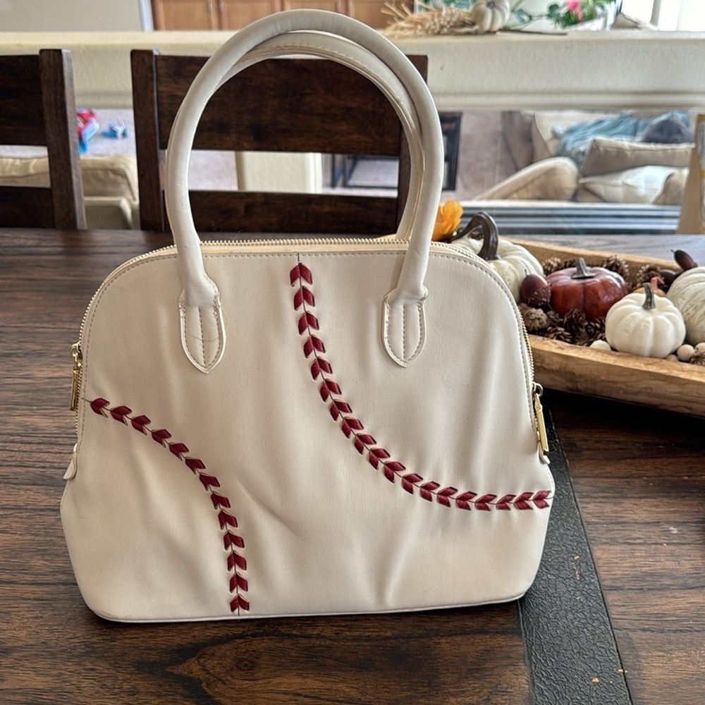 baseball pattern hand bag